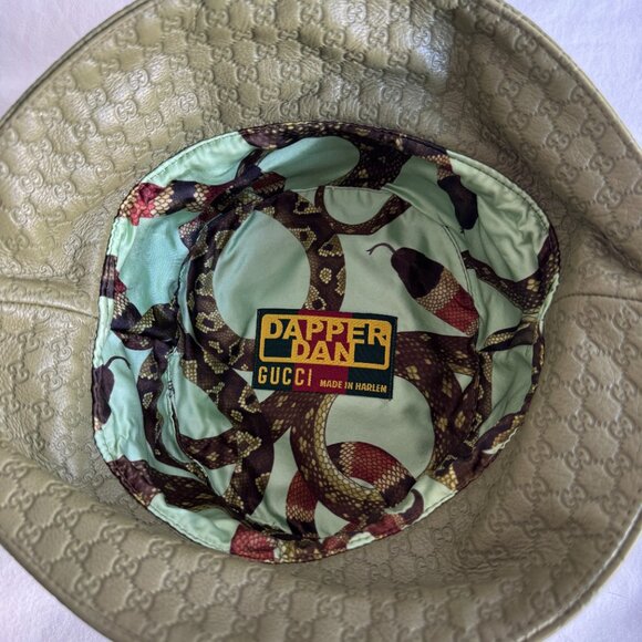 GUCCI DAPPER DAN LEATHER BUCKET HAT - Picture 4 of 8